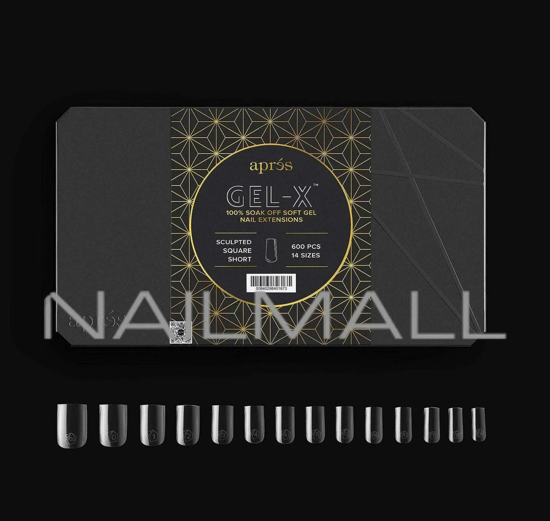 Gel-X Sculpted Square Short 2.0 Box of Tips 14 sizes 