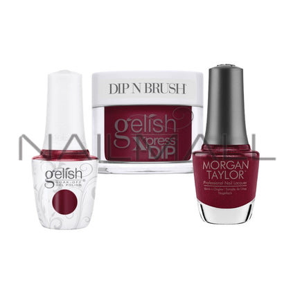 Gelish	Dip, Gel and polish	Trio Set	Winter 2023 - On My Wish List - 512	Reddy to Jingle 