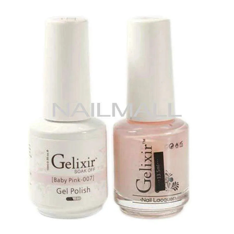 Gelixir - Matching Gel and Nail Lacquer - Baby Pink - #007 Duo - Gel & Lacquer Combo