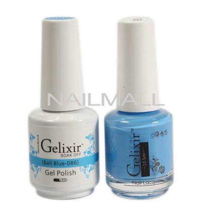 Gelixir - Matching Gel and Nail Lacquer - Ball Blue - #086 Duo - Gel & Lacquer Combo