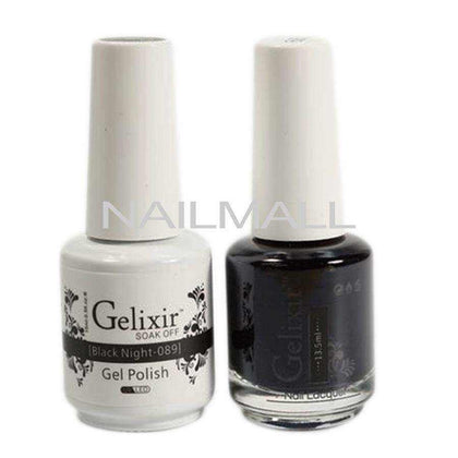 Gelixir - Matching Gel and Nail Lacquer - Black Night - #089 Duo - Gel & Lacquer Combo