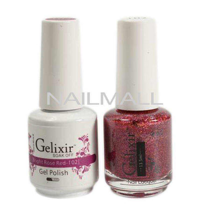 Gelixir - Matching Gel and Nail Lacquer - Bright Rose Red - #102 Duo - Gel & Lacquer Combo