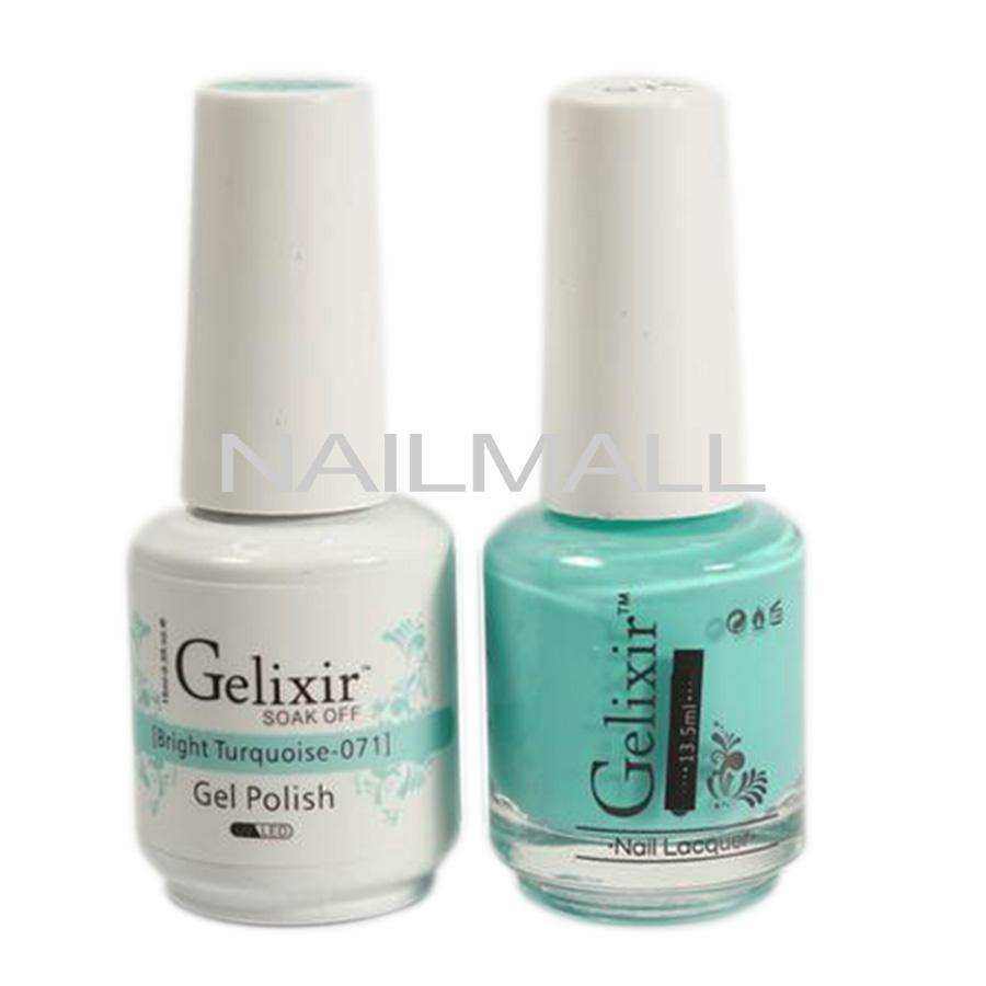 Gelixir - Matching Gel and Nail Lacquer - Bright Turquoise - #071