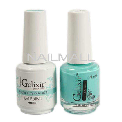 Gelixir - Matching Gel and Nail Lacquer - Bright Turquoise - #071 Duo - Gel & Lacquer Combo