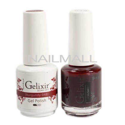 Gelixir - Matching Gel and Nail Lacquer - Burgundy - #048 nailmall