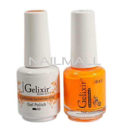 Gelixir - Matching Gel and Nail Lacquer - California Sunshine - #058 nailmall