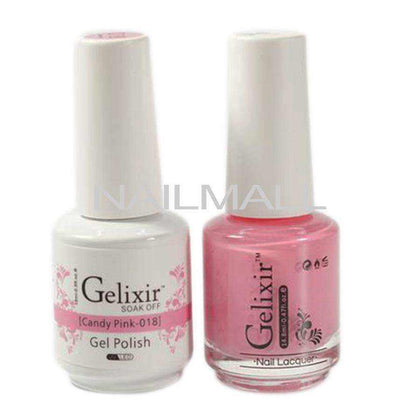 Gelixir - Matching Gel and Nail Lacquer - Candy Pink - #018 Duo - Gel & Lacquer Combo