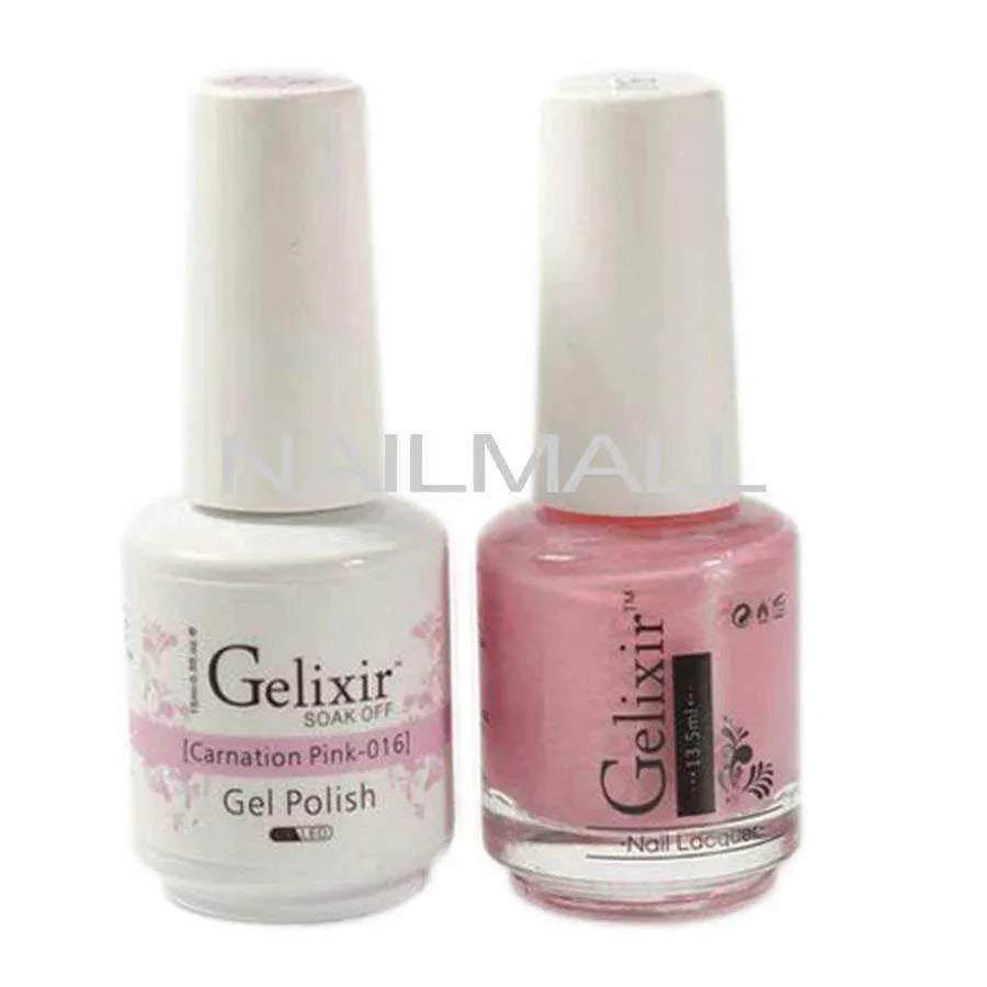 Gelixir - Matching Gel and Nail Lacquer - Carnation Pink - #016 Duo - Gel & Lacquer Combo