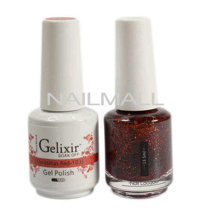 Gelixir - Matching Gel and Nail Lacquer - Christmas Red - #103 nailmall
