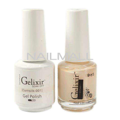 Gelixir - Matching Gel and Nail Lacquer - Cornsilk - #001 Duo - Gel & Lacquer Combo