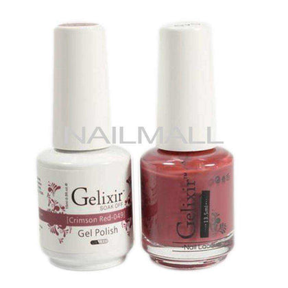 Gelixir - Matching Gel and Nail Lacquer - Crimson Red - #049 Duo - Gel & Lacquer Combo