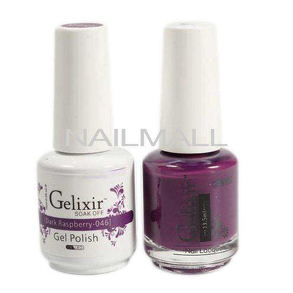 Gelixir - Matching Gel and Nail Lacquer - Dark Raspberry - #046 nailmall