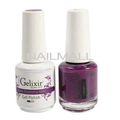 Gelixir - Matching Gel and Nail Lacquer - Dark Raspberry - #046 Duo - Gel & Lacquer Combo