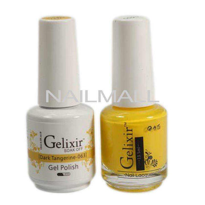 Gelixir - Matching Gel and Nail Lacquer - Dark Tangerine - #063 nailmall