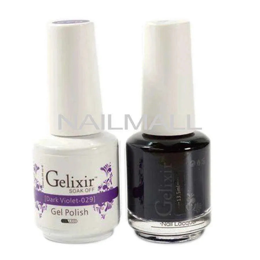 Gelixir - Matching Gel and Nail Lacquer - Dark Violet - #029 Duo - Gel & Lacquer Combo
