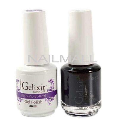 Gelixir - Matching Gel and Nail Lacquer - Dark Violet - #029 Duo - Gel & Lacquer Combo