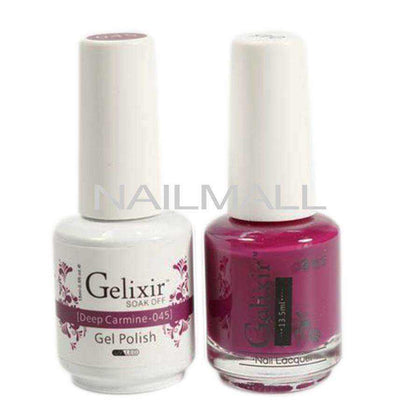 Gelixir - Matching Gel and Nail Lacquer - Deep Carmine - #045 nailmall