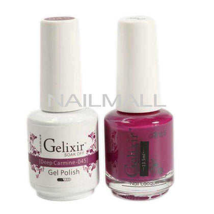 Gelixir - Matching Gel and Nail Lacquer - Deep Carmine - #045 Duo - Gel & Lacquer Combo