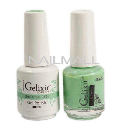 Gelixir - Matching Gel and Nail Lacquer - Dollar Bill - #069 Duo - Gel & Lacquer Combo