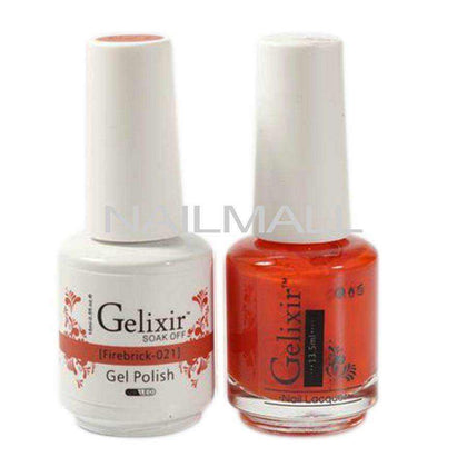 Gelixir - Matching Gel and Nail Lacquer - Firebrick - #021 nailmall