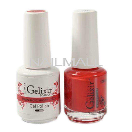 Gelixir - Matching Gel and Nail Lacquer - Harvard Crimson - #022 Duo - Gel & Lacquer Combo