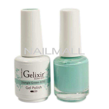 Gelixir - Matching Gel and Nail Lacquer - Jungle Green - #070 nailmall