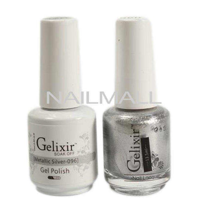 Gelixir - Matching Gel and Nail Lacquer - Metallic Silver - #096 nailmall