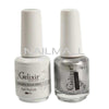 Gelixir - Matching Gel and Nail Lacquer - Metallic Silver - #096