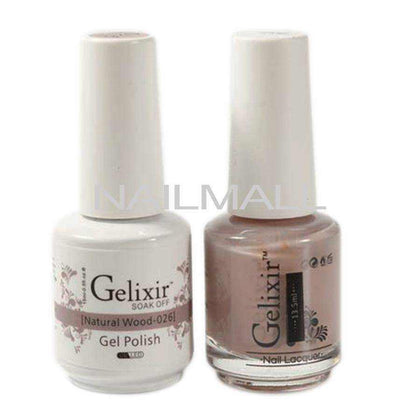 Gelixir - Matching Gel and Nail Lacquer - Natural Wood - #026 Duo - Gel & Lacquer Combo