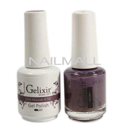 Gelixir - Matching Gel and Nail Lacquer - Old Mauve - #076 nailmall