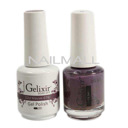 Gelixir - Matching Gel and Nail Lacquer - Old Mauve - #076 Duo - Gel & Lacquer Combo