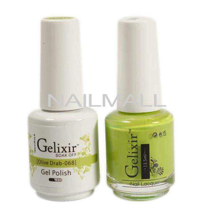 Gelixir - Matching Gel and Nail Lacquer - Olive Drab - #068 Duo - Gel & Lacquer Combo