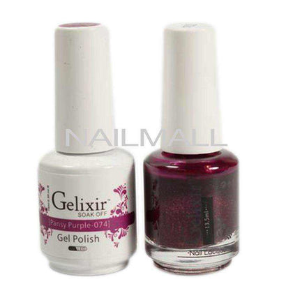 Gelixir - Matching Gel and Nail Lacquer - Pansy Purple - #074 Duo - Gel & Lacquer Combo