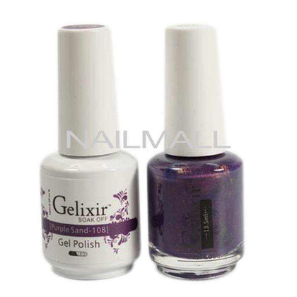 Gelixir - Matching Gel and Nail Lacquer - Purple Sand - #108 Duo - Gel & Lacquer Combo