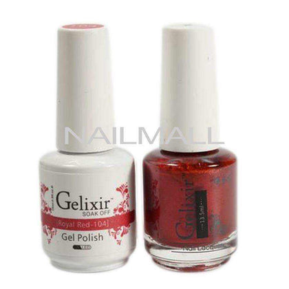 Gelixir - Matching Gel and Nail Lacquer - Royal Red - #104 Duo - Gel & Lacquer Combo