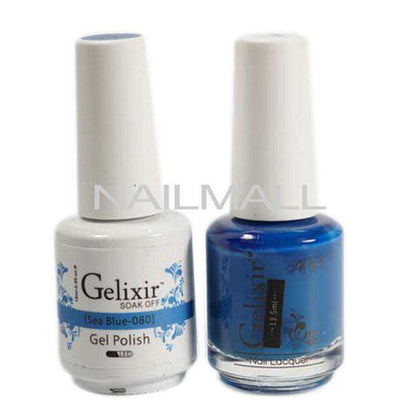 Gelixir - Matching Gel and Nail Lacquer - Sea Blue - #080 Duo - Gel & Lacquer Combo