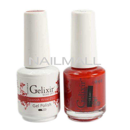 Gelixir - Matching Gel and Nail Lacquer - Spanish Wine - #053 Duo - Gel & Lacquer Combo