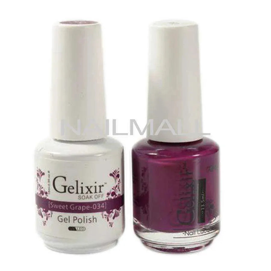 Gelixir - Matching Gel and Nail Lacquer - Sweet Grape - #034 Duo - Gel & Lacquer Combo