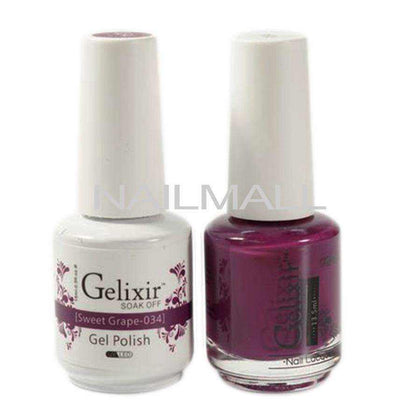 Gelixir - Matching Gel and Nail Lacquer - Sweet Grape - #034 Duo - Gel & Lacquer Combo