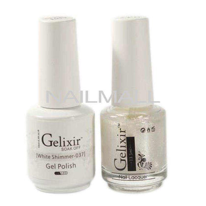 Gelixir - Matching Gel and Nail Lacquer - White Shimmer - #037 Duo - Gel & Lacquer Combo