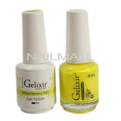 Gelixir - Matching Gel and Nail Lacquer - Yellow Banana - #065 Duo - Gel & Lacquer Combo