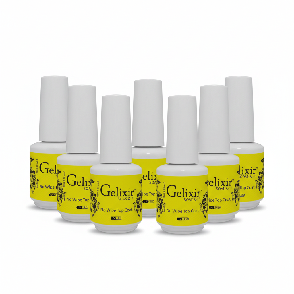 Gelixir Gel Base, Top & Matte Coat Refill Deal – Buy 5 Get 1 Free | 8oz & 0.5oz Options