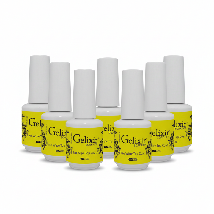 Gelixir Gel Base, Top & Matte Coat Refill Deal – Buy 5 Get 1 Free | 8oz & 0.5oz Options