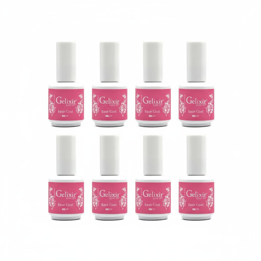 Gelixir Gel Base, Top & Matte Coat Refill Deal – Buy 5 Get 1 Free | 8oz & 0.5oz Options