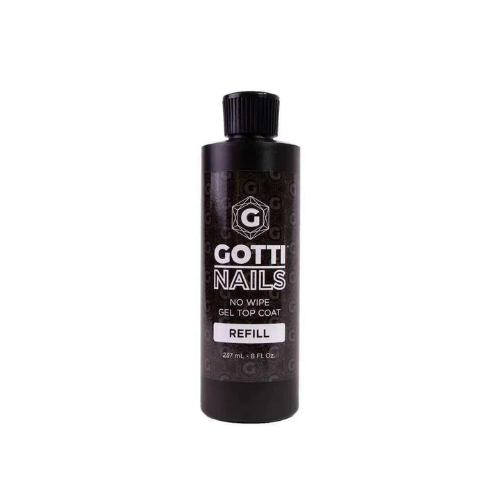 Gotti Nails Gel - No Wipe Gel Top Coat 8oz Refill Gel Top Coat