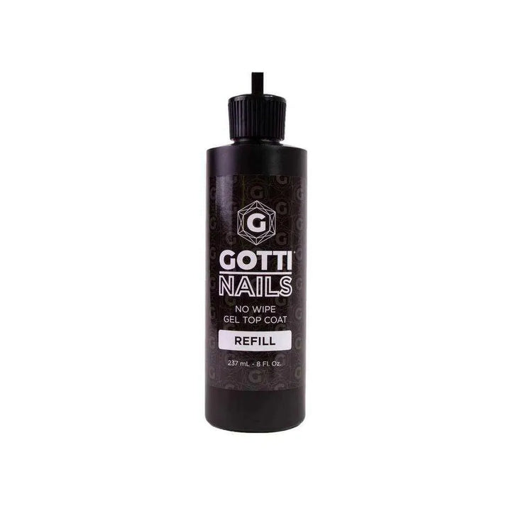 Gotti Nails Gel - No Wipe Gel Top Coat 8oz Refill Gel Top Coat