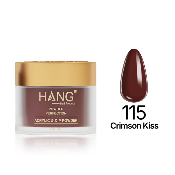 115 Crimson Kiss - Moonlight Dip Powder- Hang Nail Product Dip Powder