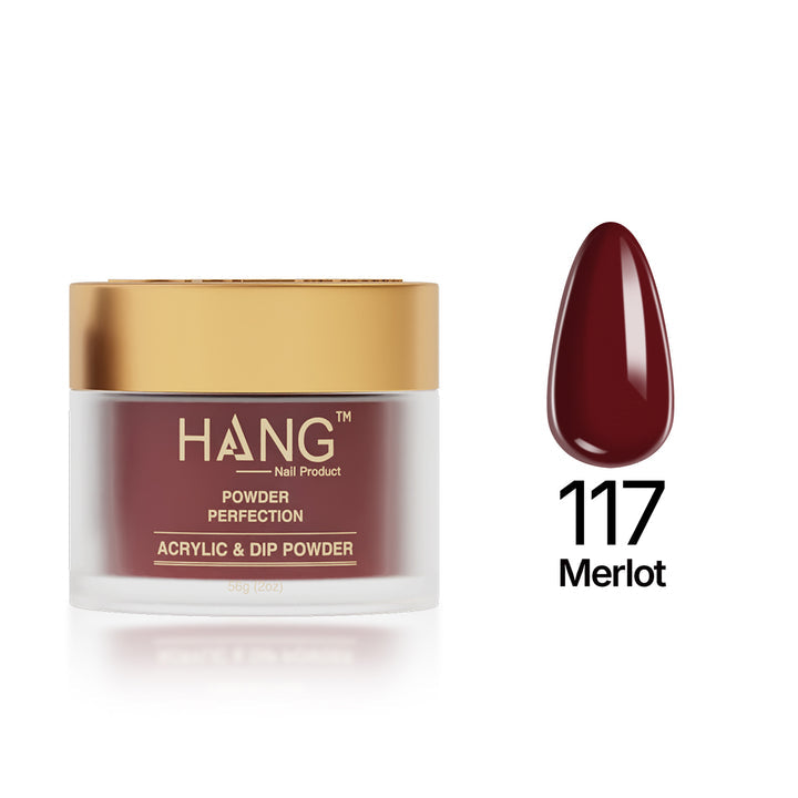 117 Merlot - Moonlight Dip Powder- Hang Nail Product Dip Powder
