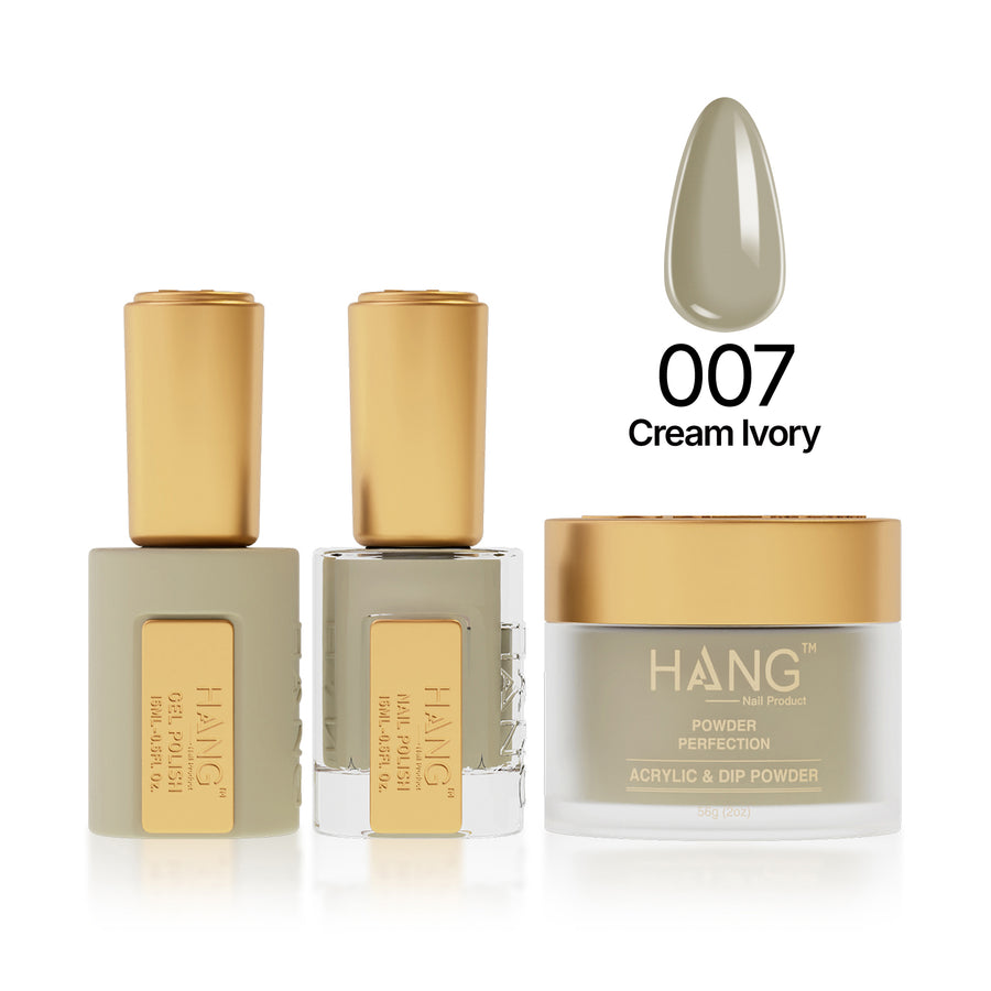 007 Cream Ivory - Moonlight Trio - Hang Nail Product Trio Matching Set