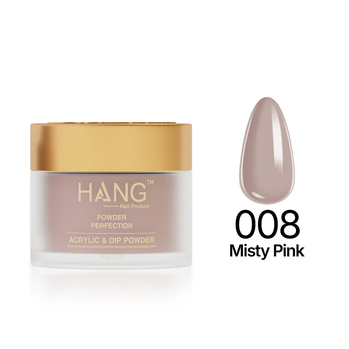 008 Misty Pink - Moonlight Dip Powder- Hang Nail Product Dip Powder
